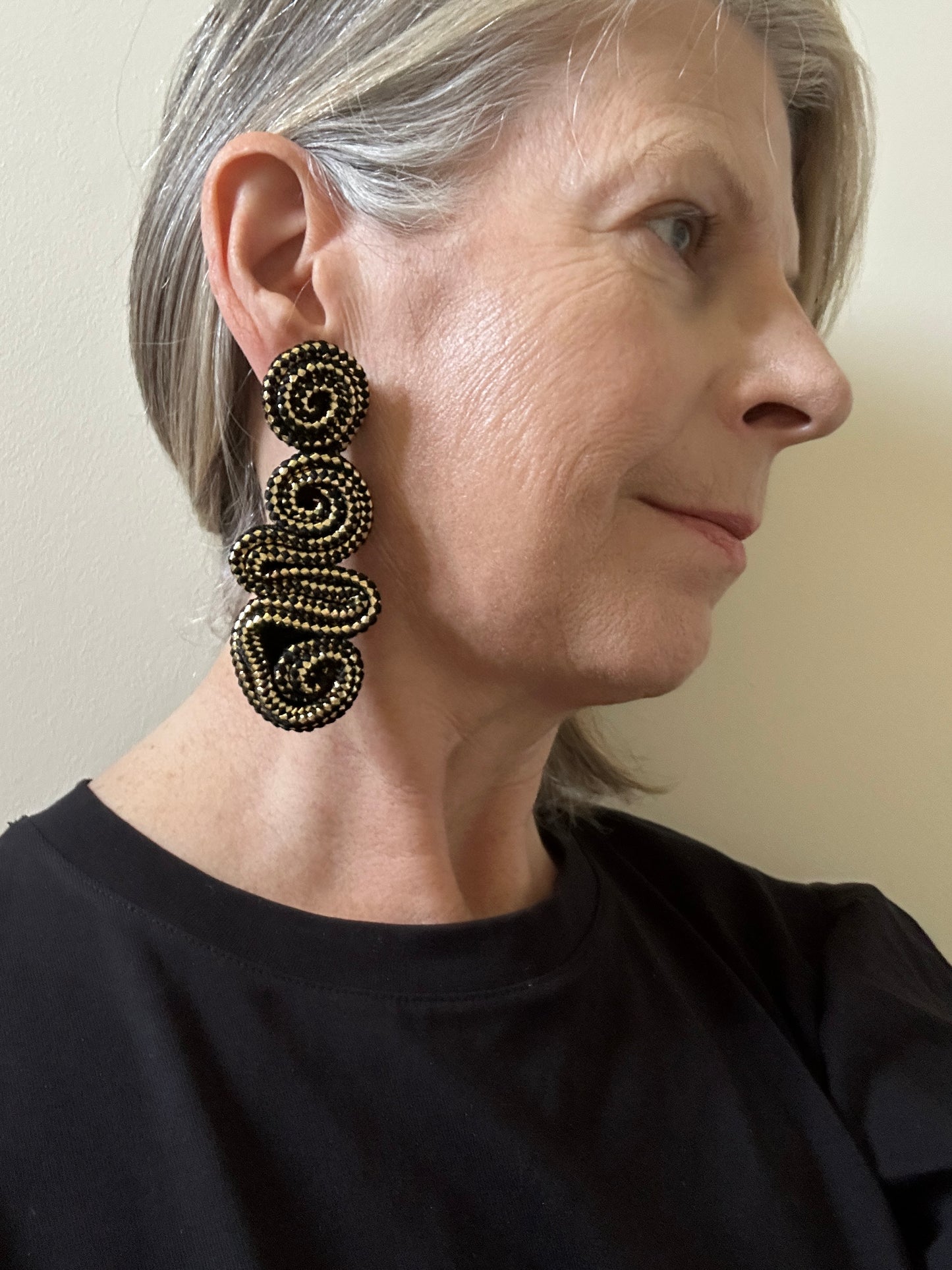 Metallic Statement earrings