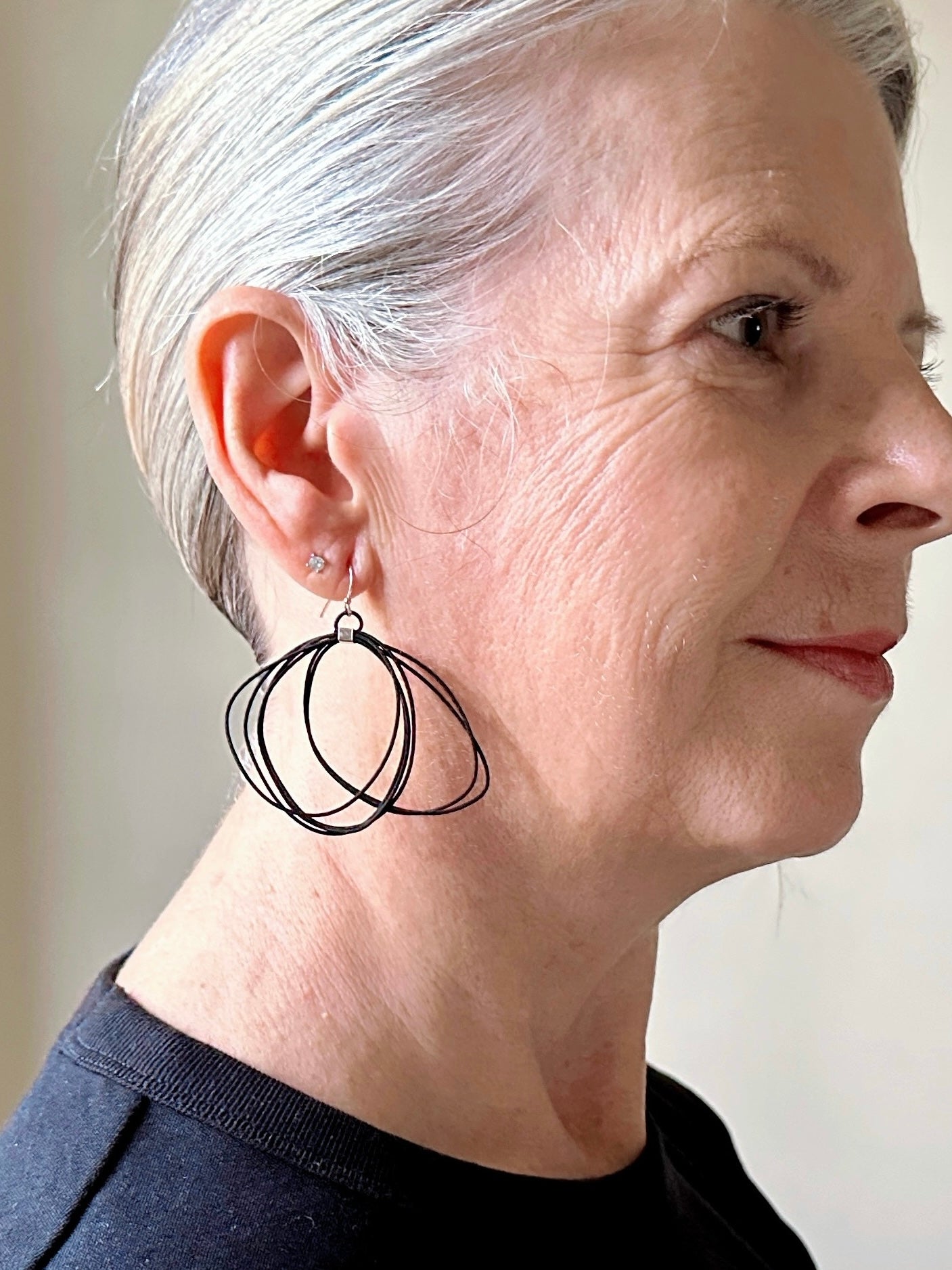 Oval Cord Earrings SMALL +